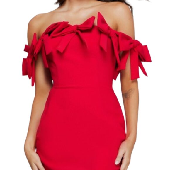 Jovani Dresses & Skirts - NWT Jovani 40185 Crepe Cocktail Dress Red Size 4